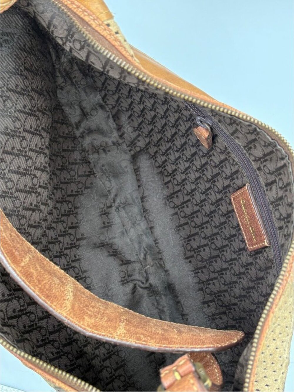 Christian Dior 2002 Galliano Patchwork Leather Hobo Shoulder Bag - Picture 9 of 10
